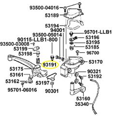 Ελατήριο Χειροφρένου Kymco Mxu.50 Reverse LB10AE (Gr) 2006 - 2014 93191-LLB1-800
