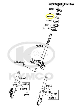 Μπίλια Ρουλεμάν Πηρουνιού 6.35mm Kymco People.200i S DD 2007 - 2009 96211-08000