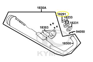 Ροδέλα Εξάτμισης (Ζουάν) Kymco CK.125 2006 - 2008 18291-2F16-000
