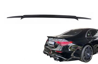 Trunk Spoiler suitable for Mercedes S-Class W223 Limousine (2020-up) Piano Black