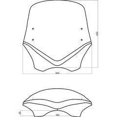 Ζελατινα Φερινγκ V-Flow Naked Bikes "Vfsc" Με Σποιλερ Φιμε Universal | Mra