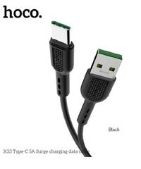 Hoco X33 USB 2 3A Καλωδιο φορτισης USB-C male - USB-A male μαυρο 1m