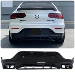 Σποιλερ Πίσω Προφυλακτηρα Mercedes GLC Coupe Facelift C253 (2020-up) GLC63 Design with Exhaust Black Muffler Tips 