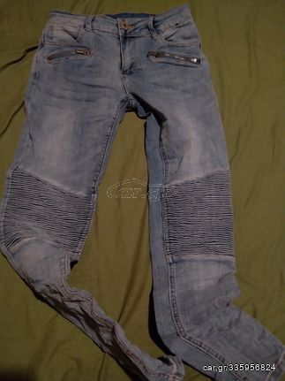 Stretch Tube Slim Skinny Denim Light Washed Blue