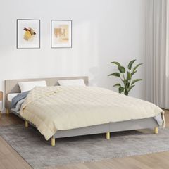 Κουβέρτα Βαρύτητας Ανοιχτό Κρεμ 220 x 235 εκ. 15 κ. Υφασμάτινη 350819