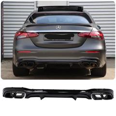 Σποιλερ Πίσω Προφυλακτηρα Mercedes E-Class W213 Facelift Sedan (2020-Up) E63 Design Piano Black