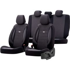 Καλύμματα καθισμάτων αυτοκινήτου υφασμάτινα μαύρα υψηλής ποιότητας