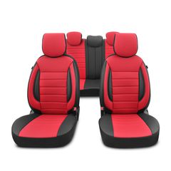 Καλύμματα καθισμάτων αυτοκινήτου τεχνόδερμα κόκκινο υψηλής ποιότητας