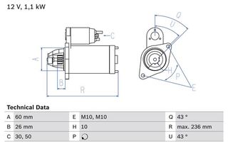 Μίζα MERCEDES C T-MODEL (S204), C (W204), E (A207), E (C207), E T-MODEL (S212), E (W212), GLK (X204), S (C216), S (W221), SL (R230), SLK (R171) 2.5-5.5 06.04-12.16