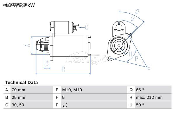 Μίζα SUBARU JUSTY III; SUZUKI GRAND VITARA II, IGNIS I, IGNIS II, JIMNY, LIANA, SWIFT III, SWIFT IV, SX4, WAGON R+ 1.3/1.5/1.6 10.00-