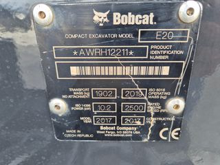 Εκσκαφάκι (διαβολάκι) Bobcat 2017 E20z Αψογο!-thumb-9