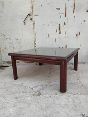 Coffee Table Vintage Με Γυάλινη Επιφάνεια 100716