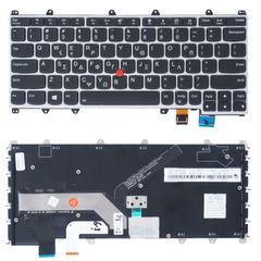 Πληκτρολόγιο Ελληνικό - Greek Keyboard Laptop για Lenovo IBM Thinkpad Yoga 260 460 370 Y370 X380 01AV716 01HX100 01HW655 01EN427 ST083 GR Backlit Pointer Black Keyboard Silver Frame ( Κωδ.40493GRBLSIL