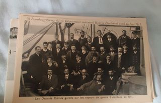 Παλιά Καρτ Ποσταλ Αλικιώτης Κρητικοί Βουλευτές 1911 Crete Krete Κρητική Πολιτεία