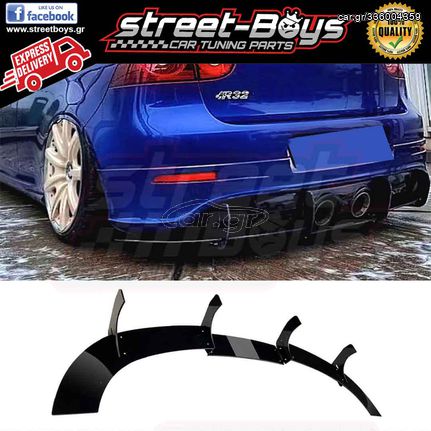 SPOILER ΔΙΑΧΥΤΗΣ ΠΙΣΩ ΠΡΟΦΥΛΑΚΤΗΡΑ VW GOLF 5 R32 | Street Boys - Car Tuning Shop |