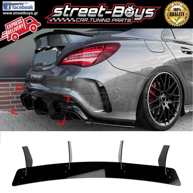 SPOILER ΔΙΑΧΥΤΗΣ ΠΙΣΩ ΠΡΟΦΥΛΑΚΤΗΡΑ MERCEDES BENZ CLA W117 AMG (2013-2019) | Street Boys - Car Tuning Shop |