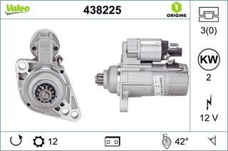 Μίζα  AUDI A1, A3; SEAT ALTEA, ALTEA XL, IBIZA IV, IBIZA IV SC, IBIZA IV ST, LEON, TOLEDO IV; SKODA FABIA II, RAPID, ROOMSTER, ROOMSTER PRAKTIK, SUPERB II, YETI 1.2-2.0D 01.05-