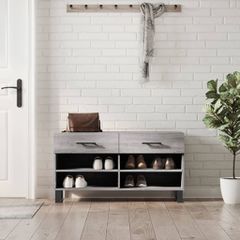 Παπουτσοθήκη Γκρι Sonoma 102x35x55 εκ. από Επεξεργασμένο Ξύλο 829770
