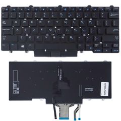 Πληκτρολόγιο - Laptop Keyboard για Dell Latitude E5450 E5470 5480 5490 E7450 E7470 7480 7490 Dual Point 09FFCM 9FFCM SN7230BL 04JPX1 US Backlight Pointer Black ( Κωδ.40373USBLPOINTER )