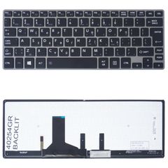 Πληκτρολόγιο Keyboard Laptop για Toshiba Dynabook R63 R634 R634/E27K R634/K R634/L R634/M R634/W4K GR Backlit Black Grey Frame ( Κωδ.40254GRBACKLIT )