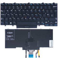 Πληκτρολόγιο - Laptop Keyboard για Dell Latitude E5450 E5470 5480 5490 E7450 E7470 7480 7490 Dual Point 09FFCM 9FFCM SN7230BL 04JPX1 UK Backlight Pointer Black ( Κωδ.40373UKBLPOINTER )