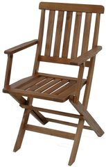 Καρέκλα ξύλινη πτυσσόμενη με μπράτσα 100xD60xH64cm ΑΚΑΚΙΑ