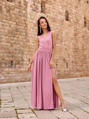 Μακρύ Φόρεμα 183765 Roco Fashion Ροζ SUK0407 Pink