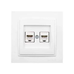 ΣΕΤ ΠΡΙΖΑ DATA ΔΙΠΛΗ RJ45 CAT6 ΛΕΥΚΟ DESPINA