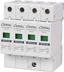 ΑΝΤΙΚΕΡΑΥΝΙΚΟ 3Ρ+Ν 50ΚΑ (In 25KA)  SPC5 -20/4
