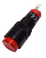 ΜΠΟΥΤΟΝ Φ10 12V+LED KOKKINO  LAS3Y-12R
