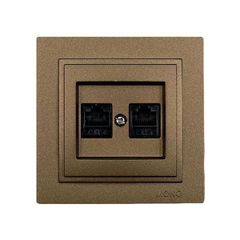 ΣΕΤ ΠΡΙΖΑ DATA ΔΙΠΛΗ RJ45 CAT6 ΦΟΡΕΣΤ DESPINA METALLIC