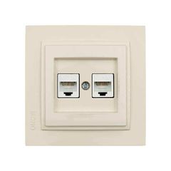 ΣΕΤ ΠΡΙΖΑ DATA ΔΙΠΛΗ RJ45 CAT6 ΚΡΕΜ DESPINA