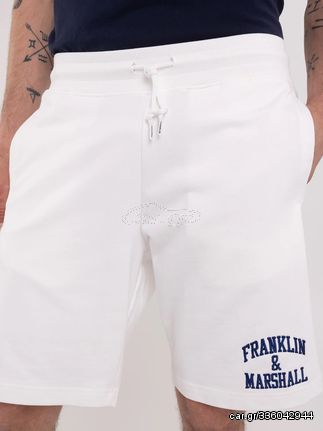 Franklin & Marshall Ανδρική Βαμβακερή Βερμούδα Άσπρο Regular Fit (JM4007.000.2000P01-011) (100% Βαμβάκι)