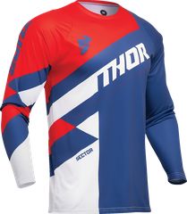 ΜΠΛΟΥΖΑ JERSEY SECTOR CHECKER NAVY/RED| THOR