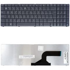 Πληκτρολόγιο Ελληνικό - Greek Laptop Keyboard για Asus N50 N53 N73 N73J K52 N61V N60 N61J N61 G72 MB348-004 V118562BS1 04GNZX1 MP-10A76GR6886 GR Grey ( Κωδ.40002GRGREY )