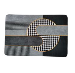 ΠΑΤΑΚΙ ΜΠΑΝΙΟΥ ΑΠΟΡΡΟΦΗΤΙΚΟ 50x80cm ΟΡΘΟΓΩΝΙΟ ΓΚΡΙ/ΜΑΥΡΟ