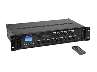 OMNITRONIC MAVZ-60.6P PA mono Mixing Amplifier MP3 player & IR remote zones adjustable 100V 60W - OMNITRONIC