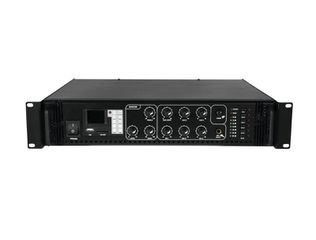 OMNITRONIC MPZ-120.6P PA mono Mixing Amplifier 6-zone MP3 player IR remote switchable 100V 120W - OMNITRONIC