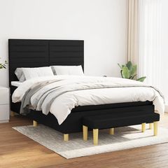 ΚΡΕΒΑΤΙ BOXSPRING ΜΕ ΣΤΡΩΜΑ ΜΑΥΡΟ 140X190 ΕΚ. ΥΦΑΣΜΑΤΙΝΟ 3137231