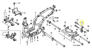 Μοχλικό Βάσης Κινητήρα Honda SH.300 50380KTW900