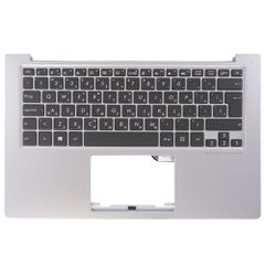 Πληκτρολόγιο Ελληνικό - Greek Laptop Keyboard Palmrest για Asus ZenBook UX303L UX303LA UX303LAB UX303LB UX303LN UX303LNB 90NB04Y1-R31GR0 GR Backlight Silver ( Κωδ.40643GRSILVERPALM )