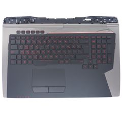 Πληκτρολόγιο Ελληνικό - Greek Laptop Keyboard Palmrest για Asus ROG G701VI G701VIK GX700VO V15316A1 BL 90NB09F1-R31US0 E611RU00 13NB09F0AP0221 GR Backlight ( Κωδ.40657GRPALM )