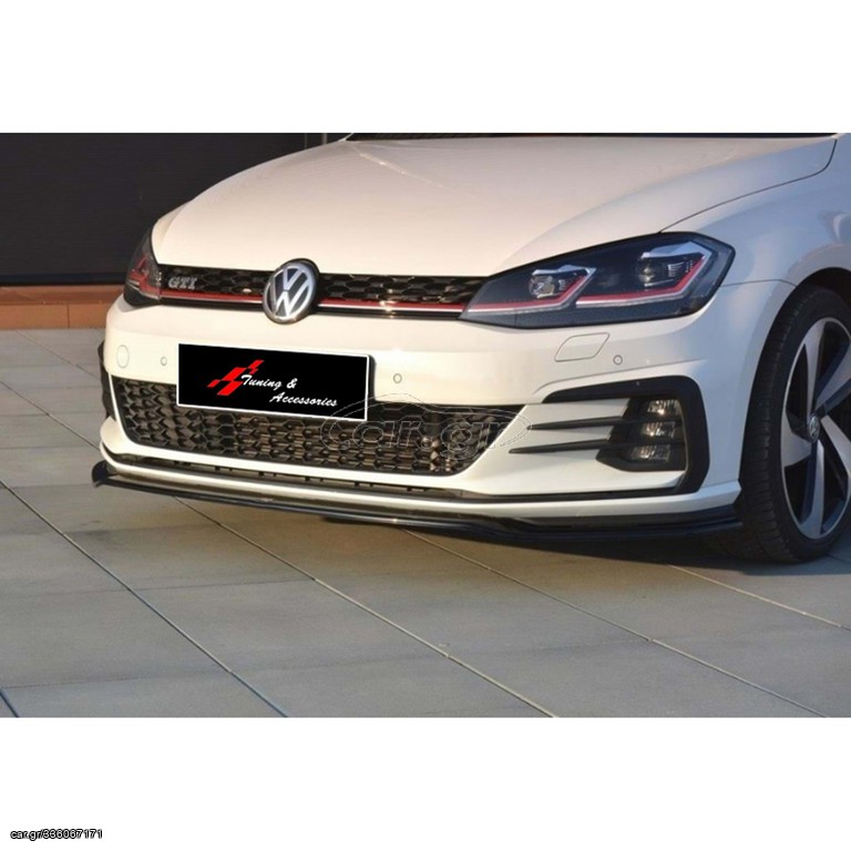Golf 7.5 gti 2017-2020 πλαστικό έτοιμο βαμμένο μαύρο μπροστά σπόιλερ άριστης ποιότητας και εφαρμογής