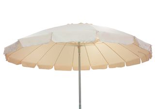 Oμπρέλα αλουμινίου εκρού Φ245 με 16 ακτίνες fiberglass και σκελετό αλουμινίου