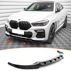 BMW X6 GO6 2019+ πλαστικό έτοιμο βαμμένο μαύρο μπροστά σπόιλερ άριστης ποιότητας και εφαρμογής