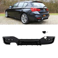 BMW series 1 f20 lci 2015-2020 m perofrmance πλαστικό έτοιμο βαμμένο μαύρο πίσω διαχύτης πρόσθετο άριστης ποιότητας και εφαρμογής
