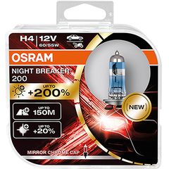 64193NB200-HCB - OSRAM H4 12V NIGHT BREAKER 200 up to 200% Περισσότερο φως 2τμχ