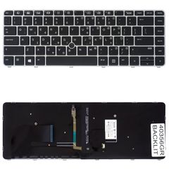 Πληκτρολόγιο Ελληνικό - Greek Laptop Keyboard για HP EliteBook 745 G3 840 G3 745 G4 840 G4 836308-001 903008-081 836308-091 821177-001 836307-151 GR Pointer Backlight Silver ( Κωδ.40356GRBACKLIT )
