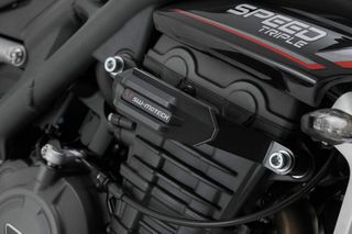 Κωδ.274591 SW-MOTECH σετ μανιτάρια πλαισίου Long STP.11.590.10600/B για TRIUMPH SPEED TRIPLE 1200 RS ABS 21-24  τηλ.215-215-8211