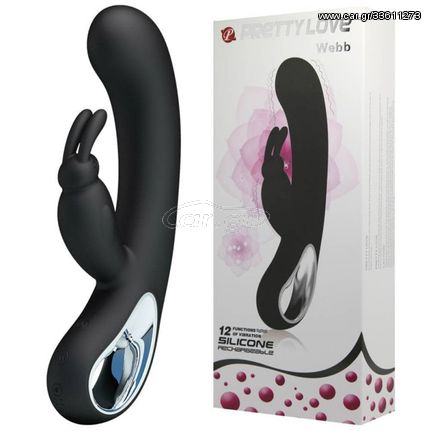 Pretty Love Webb Black Rechargeable Rabbit Vibrator